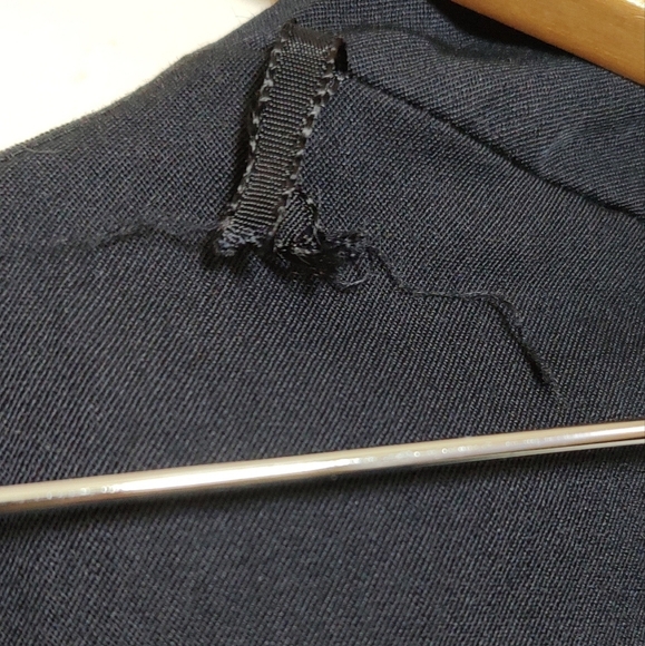 Vintage Valerie Stevens Elegant Wool Black Sleeveless Button Down Dress - Picture 6 of 9